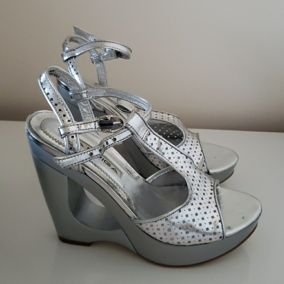 Via spiga v-dinny accaio metalic wedges - Picture 2 of 4